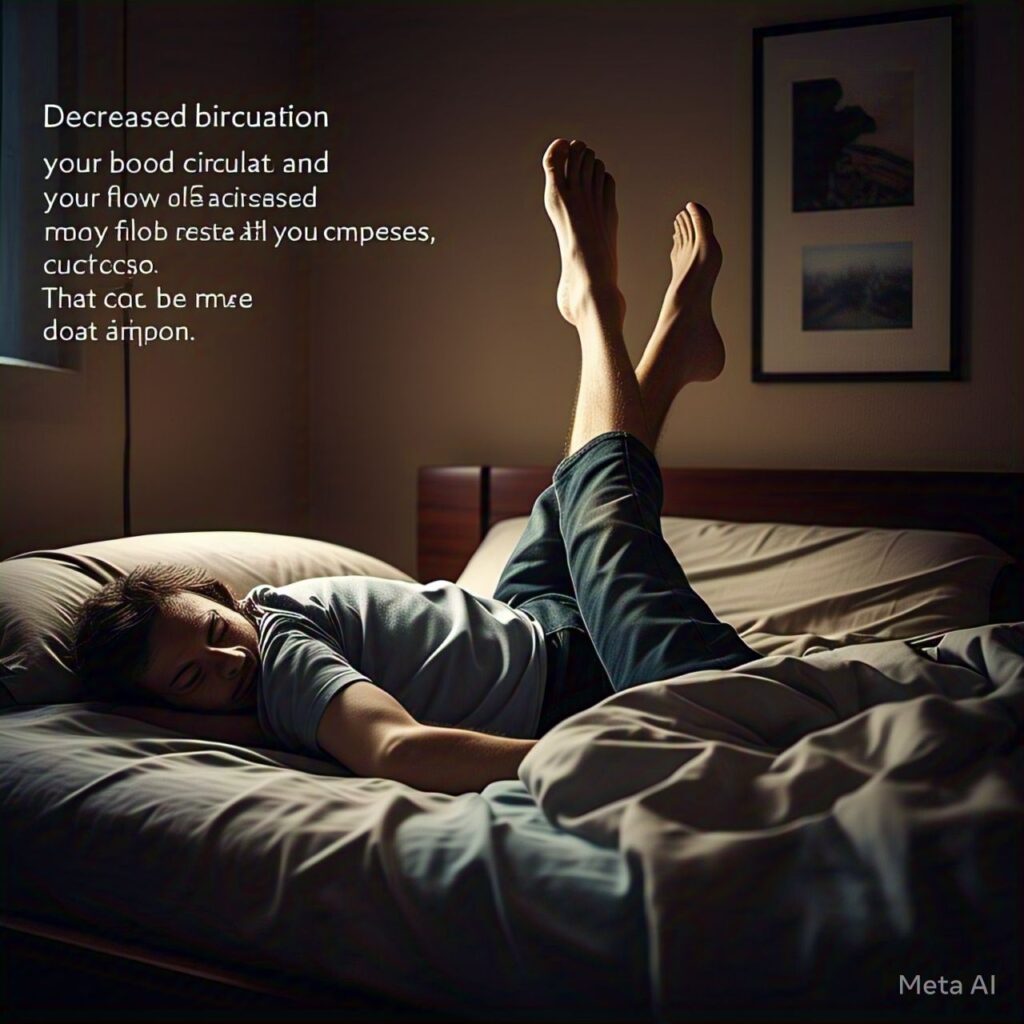 Decreased blood circulation during sleep