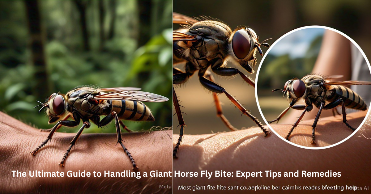 Giant horse fly bite