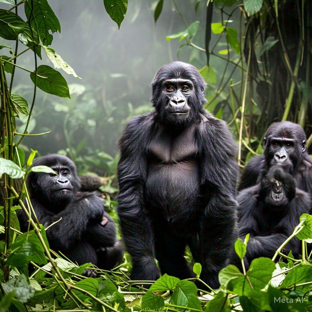 Lowland gorillas are powerful, intelligent and critically endangered
